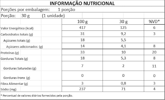 Barra de proteína AMENDOIM soldiers 30g/unidade