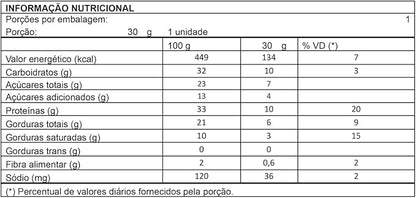 Barra de proteína PÃO DE MEL soldiers 30g/unidade