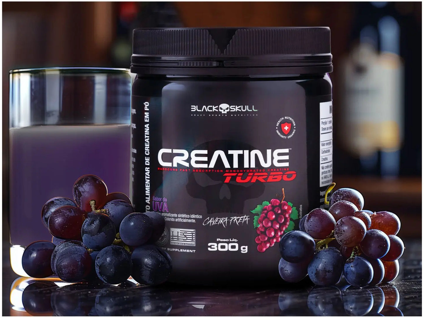 CREATINE BLACK SKULL 300g sabor uva