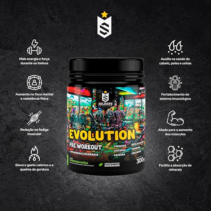 Pré treino SOLDIERS sabor limonada suíça 300g
